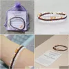 Beaded Mg0050 4 Mm Mini Gemstone Bracelet Set Pink Agate A Grade Garnet New Design Womens Yoga Mala Jewelry Drop Delivery Bra Dhgarden Dhxjo