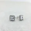 Mode 925 Sterling Silver Square Big Diamond Earring Fit Pandora Jewelry Gold Rose Gold Plated Stud Earring Women Earrings G2391119PE-3