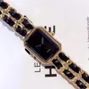 Drop Women Watches 16MM dial Gold Black Chain Quartz Lady Watch elegant wristwatch montre de luxe282I