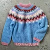 Kvinnors tröjor 2023 Spring Dress Style Fairy Mohair Sweater Pullover Soft Waxy Vintage är handgjorda