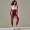 SMVP – pantalon actif en cuir PU multicolore pour femmes, Leggings de levage de butin, taille haute, ajusté, Sexy, Slim, entraînement