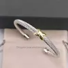 Silver Twisted Cuff Bangle Fashion Bracelets Charm Bracelet hook Wire Woman Designer Cable Mens Jewelry Exquisite Simple Jewelry Accessories for Women