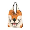 Sacos de compras Tote engraçado portátil animal mercearia shopper bolsa de ombro