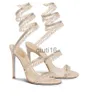 Chaussures habillées Insert de diamant Caovilla robe de mariée sandale femmes talons hauts chaussures romantique dame lustre nu Stiletto sandales bijoux sandales cheville stra514835