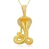 Dropshipping 18 k Geel Vergulde 925 Sterling Zilver Vvs Moissanites Diamond Cobra Charm Hanger Ketting Indiase Sieraden