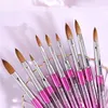 Nail Brushes Kolinsky Acrylic Brush Set 3D Pure Handmade For Application Art 230909