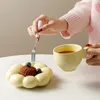 Mugs Ceramic Coffee Mug With Sunflower Creative Cute Cup And Saucer Set For Office Home Breakfast Drinking Latte Tea