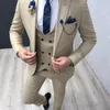 Herenpakken Slim Fit Formele Mannen Voor Bruidegom 3 Stuk Bruiloft Tuxedo Man Mode Jas Double Breasted Vest Met broek 2023