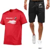 Trainingspakken voor heren 2023 Zomer trainingspak Sea Doo Seadoo Moto Opdrukken Mode Ronde hals Korte mouw Katoen Tops Joggingbroek Effen Kleur Pak