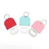 Porte-clés ouvre-bouteille en acier inoxydable, pendentif en cuir PU, outil de cuisine domestique, tire-bouchon