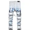 Herenjeans Designer Herenjeans Wandelbroek Gescheurd Hiphop High Street Fashion Brand Pantalones Vaqueros Para Hombre Motorborduurwerk Nauwsluitend x0911