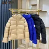 Masculino para baixo parkas babel li xadrez jaqueta para homem e mulher 2022 inverno novo quente mangas destacáveis um casaco duas roupas