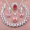 Ensemble de boucles d'oreilles et collier en argent naturel 925, personnalisé, cristal CZ, cadeaux de mariage, Bracelet, bague, vente YZ0160