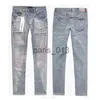 Jeans pour hommes Jeans violets Hommes Designer Antiaging Slim Fit Casual Jeans Pu2023900 Taille 30-32-34-36 x0911