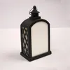 Sublimation Christmas LED Lanterns Fireplace Lamp Handheld Light Double Sided for Home and Outdoor Decorations UPS