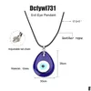 Pendant Necklaces Fashion 30Mm Evil Eye Pendants For Women Men Turkey Blue Eyes Lucky Necklace Choker Jewelry Accessories Drop Deliver Dhrbd