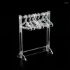 Dekorativa plattor Akrylsmycken Displayhållare Klar örhängen Stand Organiserhängen Armband Hanger Storage Rack