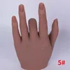 Unhas falsas prática de unhas mão silicone líquido realista manicure acrílico manequim treinamento de dedo flexível dobrável para artistas de salão de beleza diy
