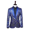 Herrenanzüge Blazer Fancy Pailletten Schal Revers Männer Anzug Blazer Bühnenshow Mantel Sänger Jahreskostüm Jacke Blazer1242l