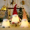 Decoraciones navideñas 1 ~ 10PCS 30 cm Elfo navideño con luz LED Decoraciones navideñas para el hogar Navidad Año 2024 Regalos para niños 230911