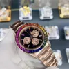 Мужские часы Custom Watch размер 40 мм Механизм 4130 Упаковка Белое золото 18 карат Розовое Южная Африка Кольцо с настоящим бриллиантом Mosan Корпус с бриллиантами Нержавеющая сталь 940L