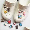 Shoe Parts Accessories Cute Cartoon Character Pvc Baby Charms Shoes Clog Jibz Fit Wristband Buttons Garden Decorations Gift Drop Deliv Dh87P