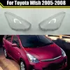 Coque d'abat-jour en verre pour lentille avant de voiture, pour Toyota Wish 2005 – 2008, capuchons de lumière transparents, couvercle de phare, étui d'abat-jour