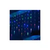 LED -strängar 4mx0,7m 100 Icicle Curtain Lights Christmas String Fairy for Home Party Decoration Drop Delivery Lighting Holiday DHGLT