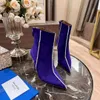 Новые ботильоны AQUAZZURA, женские повседневные ботильоны с молнией сзади, украшением из кристаллов, модные полусапоги из овчины, замши, дизайнерский мотоциклетный ботинок на высоком каблуке 10,5 см с острым носком