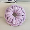 Pillow Inyahome Handmade Round Doughnut Knotted Decorative Throw Pillows For Home Bed Room Couch Decor Office Sofa