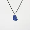 Natural Stone Crystal Amethyst Oregelbundet grov stenhänge halsband Topaz Lapis Rose Quartz Pendants Halsband Fashion Jewelry