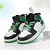 Jumpman 1s Enfants Desiganer Chaussures Baskets pour tout-petits Jeunes Garçons Filles Lucky Green Hyper Royal Baskets Noir Blanc Vert Enfants Chaussure pour bébé