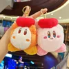 Plüsch Schlüsselanhänger Kawaii 10 cm Kirby Anime Cartoon Spielzeug Schlüsselbund Nette Mädchen Rucksack Tasche Anhänger Dekor Gefüllte Weihnachtsgeschenk 230911