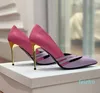 Brautschuhe Stiletto Heels Pumps Schuh Spitze Mode Zweifarbige Nähte Luxusdesigner für Party mit Originalverpackung