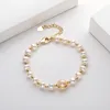 2023 Light Luxury Senior Sense 14k Gold Pearl Armband Women's Natural Freshwater Pearl Smycken för kvinnliga hiphopsmycken gåvor