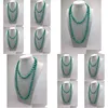 Colliers de perles St0005 Perle turquoise teinte de 8 mm faisant un collier en pierre verte de 42 pouces de long perles naturelles nouées livraison directe Dhgarden Dhox5