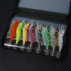 8pcs Fishing Lure 3D Luminous Shrimp Squid Hook Jigs Leurre Egi Octopus Calamar Cuttlefish 211222290q