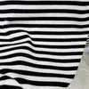 Tricots pour femmes Tees Designer 2023 Début de l'automne Nouveau Noir et Blanc Contraste Stripe Coton Laine Col Haut Casual Tricot Mode Top pour Femmes V37H