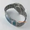 Armbandsur 43mm GMT -funktion Steril Automatisk herrklocka Datum Display Sapphire Glass Oysert Armband Borstade fodral Lysande händer