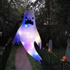 5st/Lot Large Led Halloween Outdoor Light Hanging Ghost Halloween Party Dress Up Glowing Spooky Lamp Horror Props Home Bar Decoration D4.5