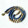 Beaded Mg1385 Matte Picture Jasper 108 Mala Bracelet High Quality Lapis Lazi Womens Yoga Spiritual Necklace Drop Delivery Jew Dhgarden Dhiej