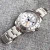 Armbanduhren, 39 mm, NH34A, GMT-Funktion, weißes Steri-Zifferblatt, Saphirglas, automatische Herrenuhren, feste 24-Stunden-Lünette, Datum, leuchtend