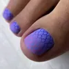 Falska naglar Frostade tånagel Gradient Style Eco-vänlig kort fyrkantig konstgjord nagel för nybörjare Dekorationspraxis