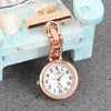 Pocket Watches Lapel Watch For Nurses Doktor Clip on Hanging Pin With Week examen Christmas