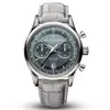 Carl F Bucherer Watch Marley Dragon Flyback Chronograph Grey Blue Diar Top Skórzowy pasek Kwarcowy zegarek dla mężczyzn 341T