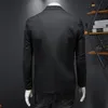 S-5XL spring and autumn new men's slim business casual suit Korean version anti-wrinkle non-iron 2023 plus size jacket pure c2343