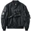 Men's Jackets Bomber Jacket Male Techwear Pocket Patchwork Black Trend Darkwear Autumn Loose Baseball Uniform Coat Men Clothing Streetwear 230911