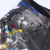 Denim Amiryes Jean pantalon de créateur homme Jean 2023 nouveau gris tacheté peinture coupe ajustée LEYS