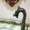 Antique bronze single hole handle bathroom lavatory sink dragon mixer faucet Deck Mounted luxury tap1956