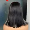 Malaysian Brazilian Indian Human Hair 1b 613 Highlight Silky Straight 13x4 Transparent Lace Fronta Bob Wig With Black Women